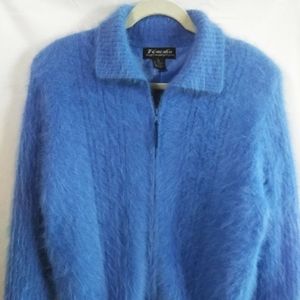 VENESHA High Quality Angora ZipUp Cardigan Sweater